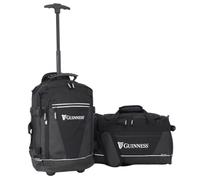 Guinness Ryanair Cabin Bag Bundle - 3-in-1 Wheeled Holdall & Underseat Backpack 40x25x20cm | Flight Approved Carry On Luggage Set for Ryanair, easyJet & Jet2 | Official Travel Bags