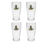 Guinness Set of 4 Pint Glasses Ideal for Home, Bar and Kitchen (Tortoise)