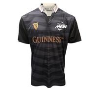 Guinness Six Nations M6N Black and Grey Performance Rugby Shirt (UK, Alpha, XXL, Regular, Regular)