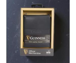 Guinness Slimline Leather Wallet with Internal Zip Pocket