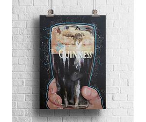 Guinness Split the G Original Artwork A3 Print