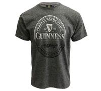 Guinness Men's BLK Stamp Grindle R/N T T-Shirt, Grey (Grey Grey), Small (Size: S)