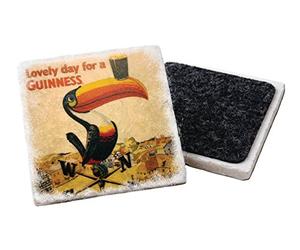 Guinness Stone Coaster with Toucan on a Weathervane Design