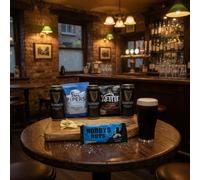 Guinness Stout Beer Beer Gift Hamper with Pub Snacks - 4 x 440ml Cans & 3 Pub Snacks - Ultimate Pub in a Box for a Guinness Lover, Gift for Men, Birthday & Christmas