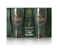Guinness Stout Beer Glass Green Ireland Collection Twin Pack Official
