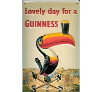 GUINNESS TOUCAN 3D Embossed Vintage Tin Metal Pub Sign