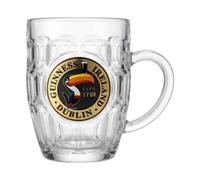 Guinness Glass Tankard Toucan Gilroy Collection Dimpled Hobnail Pint Clear