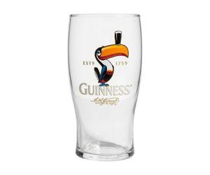 Guinness Toucan Pint Glass - Large Reusable Glass Craft Beverage Drinking Tulip Lager Ale Pub Kitchen Tumbler Cups Set