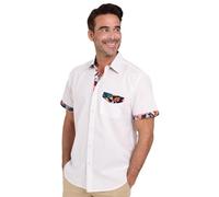 Guinness Toucan White Hawaiian Short Sleeve Cotton/Linen Shirt | Official Merchandise Summer Beer Shirt for Men and Women (XS-4XL)