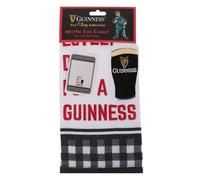 Shamrock Gift Company Guinness - Waffle Tea Towel - Lovely Day for a Guinness - Black