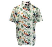 Guinness White Toucan Hawaiian Half Sleeved Shirt (M)