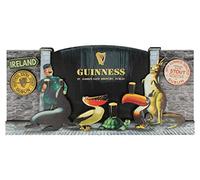 Guinness Wooden Sign - 3D St Jamses Gate and Classic Guinness Zoo Animals Design (30cm x 15cm)