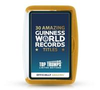 Top Trumps Guinness World Records Limited Editions Card Game, discover 30 amazing records including largest Game Boy, most tattooed and longest fingernails, gift and toy for players aged 6 plus