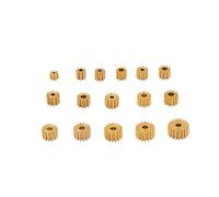 GUIPENG 0.4 Modulus Brass Metal Copper Gear 7/8/9/10/11/12/13/14/15/16/18 Teeth Toy Car Transmission Pinion Gear Fit 1mm 1.5mm 2mm Shaft(16T 1.98mm Hole)
