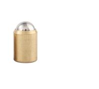 GUIPENG 1-50pcs Ball Plungers 2/3/4/5/6/8/10-16mm 304 Stainless Steel/POM/Brass Press Spring Plunger Straight Push Fit(G - Brass,D4 x L5,1pcs)