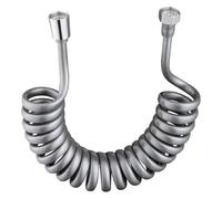 GUIPENG 1.5M/2M/3M/5M Spring Flexible Retractable Hose for Shower Head Toilet Bidet Water Pipe Plumbing Spiral Flexible Shower Hose(Grey,500cm)