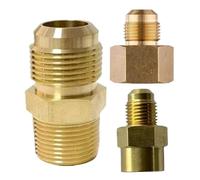 GUIPENG 1/8" 1/4" 3/8" 1/2" 3/4" NPT BSP Female Male 1/8 3/16 1/4 5/16 3/8 1/2 Inch-SAE Flare Tube Brass Pipe Fitting Air Conditioner(NPT Male to SAE,1L4 INCH to 3L8 SAE_1 PC)
