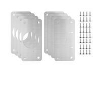 GUIPENG 1/8Pairs Stainless Steel Hinge Repair Plate Kitchen Cabinet Door Hinges Mounting Screw Fixing Brackets Furniture Hardware Tools(8pcs)