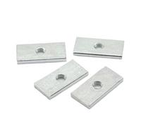 GUIPENG 10/ 50pcs Square Nut M3 M4 M5 M6 M8 Zinc-Plated Carbon Steel Thin Rectangular Nuts Slider Block For Aluminum Profile Accessory(50pcs,M3-12x6x2.5mm)