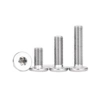 GUIPENG 100pcs/lot 304 Stainless Steel CM Six-Lobe Torx Ultra Thin Super Low Flat Wafer Head Screw Bolt M1.6 M2 M2.5 M3 M4 M5 M6 M8(4mm x100pcs,M2.5)