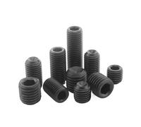 GUIPENG 10pcs/lot Headless Cup Point Set Screw M2 M2.5 M3 M4 M5 M6 M8 M10 Carbon Steel Hex Socket Set Screw Hardness 12.9 GRADE(25mm x10pcs,M5)