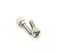 GUIPENG 10pcs M3 M4 Black Silver Carbon Steel Slotted Head PC Computer Case Cover Hand Tighten Thumbscrew Thumb Bolt Screw