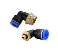 GUIPENG 10PCS PL Threaded Elbow Pneumatic 4 8 10mm Pipe Hose Connector Quick Release Fitting 1/4 1/2 Pneumatic One-Touch Fittings(PL6-M5)