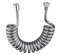 GUIPENG 2/3/5M Spring Flexible Retractable Hose for Showerhead Toilet Bidet Water Pipe Plumbing Bathroom Spiral Flexible Shower Hose(Grey,150cm)