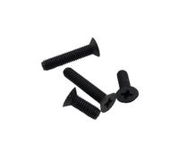 GUIPENG 25pcs M3 White Black Plastic Nylon Flat Countersunk Head Cross Head Screw Bolt Thread Diameter 3mm Length 6-20mm(Black,M3x20mm)