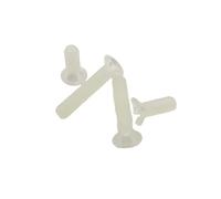 GUIPENG 25pcs M3 White Black Plastic Nylon Flat Countersunk Head Cross Head Screw Bolt Thread Diameter 3mm Length 6-20mm(White,M3x15mm)