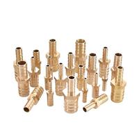 GUIPENG 3-25mm 6mm 4mm 8mm 10mm Brass 2 Way Reducing Straight Hose Barb Barbed Pipe Fitting Reducer Copper Coupler Connector Adapter(16mm-19mm)