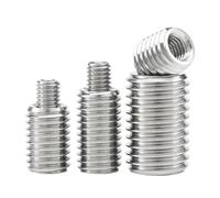 GUIPENG 304 Stainless Steel Internal And External Nut Thread Conversion Socket Screw Thread Sheath Straight Screw M6 M8 M10 M12((3Pcs) M8xM16x12)