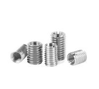 GUIPENG 304 Stainless Steel Sotted Inside Outside Self Tapping Thread Insert Adapter Screw Nuts Sleeve Converter Nut M2M2.5M3M4M5M6~M12(5mm,M3xM6-(10pcs))