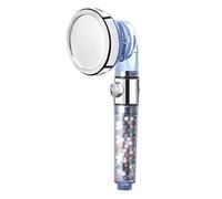 GUIPENG Bathroom 3 Modes High Pressure Shower Head with On/Off Switch Stop Button Water Saving Ionic Mineral Anion Handheld Showerheads(Shower D)