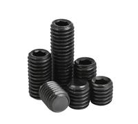 GUIPENG Black Grade 12.9 Steel Hex Hexagon Socket Flat Point Set Screw End Grub Headless Bolt M1.6M2 M2.5 M3 M4 M5 M6 M8 M10 M12 M14 M16(55mm,M16-(2pcs))