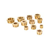 GUIPENG Brass Hex Bushing Reducer Pipe Fitting 1/8 1/4 3/8 1/2 3/4 F to M Threaded Reducing Copper Water Gas Adapter Coupler Connector(1I4-1I2)
