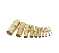 GUIPENG Brass Straight Hose Pipe Fitting Equal Barb 4mm 5mm 6mm 8mm 10mm 12mm 16mm 19mm 25mm Gas Copper Barbed Coupler Connector Adapter(10mm-6mm)