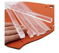 GUIPENG Clear Acrylic Plastic Square Flat Rod Bar Plate 3mm 4mm 5mm 6mm 8m 10mm 15mm 20mm 25mm 30mm 40mm 50mm 60mm 70mm 80mm 90mm 100mm(Length 300mm 1pc,5x5mm)