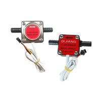 GUIPENG DN10 Hose Gear Flowmeter 13MM Pagoda Hall Flow Sensor Milk Chemical Oil Flow Meter Flow Sensor Switch for Viscous Liquid DC5~18V(Square Cover)