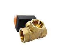 GUIPENG DN32 3 Way Electric Valve Ac220v DC12V DC24V Electric Ball Valve 1-1/4 Inch Electric Ball Valve(24VDC)