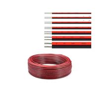 GUIPENG Electrical Wire Cable 18 20 22 24 26 28 AWG 2 Pin Core 5m 10m 20m Led 12V 220V Rgb Copper Power Transparent Electric Wire Cable(2pin red black,20m-65.6ft,24 AWG)