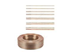 GUIPENG Electrical Wire Cable 18 20 22 24 26 28 AWG 2 Pin Core 5m 10m 20m Led 12V 220V Rgb Copper Power Transparent Electric Wire Cable(2pin gold sliver,20m-65.6ft,24 AWG)