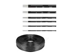 GUIPENG Electrical Wire Cable 18 20 22 24 26 28 AWG 2 Pin Core 5m 10m 20m Led 12V 220V Rgb Copper Power Transparent Electric Wire Cable(2pin black,20m-65.6ft,22 AWG)