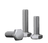 GUIPENG M4 M5 M6 M8 M10 M12 M14 M16 304 Stainless Steel Left Hand External Hexagonal Screw Bolt Extended Full Thread For Machinery(M14x35mm-1pcs)