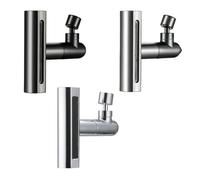 GUIPENG Universal 4 Modes Waterfall Kitchen Faucet Multifunctional Sink Connector 720° Rotatable Water Tap for Kitchen Basin(Silver)