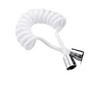 GUIPENG Universal Flexible Shower Hose with Spring Extension Hand Sprayer Pipe Connector for Bathroom Toilet Bidet - Durable Spring Tube(White 1.5M)