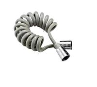 GUIPENG Universal Flexible Shower Hose with Spring Extension Hand Sprayer Pipe Connector for Bathroom Toilet Bidet - Durable Spring Tube(Grey 2M)