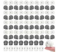 Guiqulai 100 Pcs Mini Resin Elephants Miniature Animal Figurines Cute Elephants Fairy Garden Miniature Moss Landscape DIY Home Decor Terrarium Crafts Fairy Garden Decoration Accessories(Black,White)