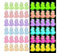 Guiqulai 100 PCS Mini Resin Unicorn Luminous Tiny Unicorn Miniature Figurines Glow in The Dark Mini Resin Animals Suitable for DIY Cake Ornaments Crafts Moss Landscape Decoration