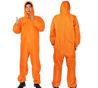 Guiran Waterproof Oilproof Dustproof Coveralls Isolation Farming Raincoats Polished Workwear, Hooded Coveralls, Chemical Resistant Jumpsuits for Industrial, Biohazard and DIY Applications, Reusable